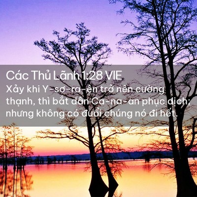 Picture 02 - Các Thủ Lãnh 1:28 VIE - Xảy khi Y-sơ-ra-ên trở nên cường - Bible Verse Picture