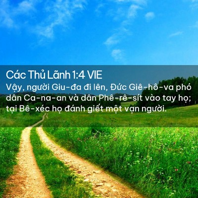 Picture 02 - Các Thủ Lãnh 1:4 VIE - Vậy, người Giu-đa đi lên, Đức - Bible Verse Picture