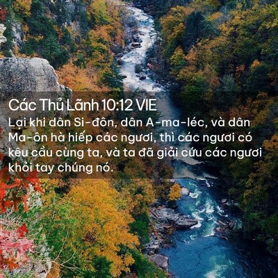 Picture 02 - Các Thủ Lãnh 10:12 VIE - Lại khi dân Si-đôn, dân A-ma-léc, và dân - Bible Verse Picture