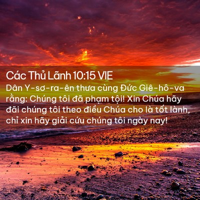 Picture 02 - Các Thủ Lãnh 10:15 VIE - Dân Y-sơ-ra-ên thưa cùng Đức Giê-hô-va - Bible Verse Picture