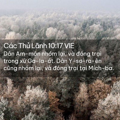 Picture 02 - Các Thủ Lãnh 10:17 VIE - Dân Am-môn nhóm lại, và đóng trại trong - Bible Verse Picture