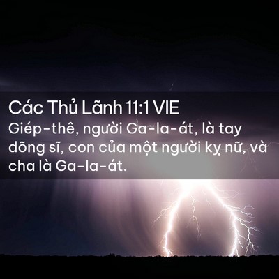 Picture 02 - Các Thủ Lãnh 11:1 VIE - Giép-thê, người Ga-la-át, là tay dõng - Bible Verse Picture