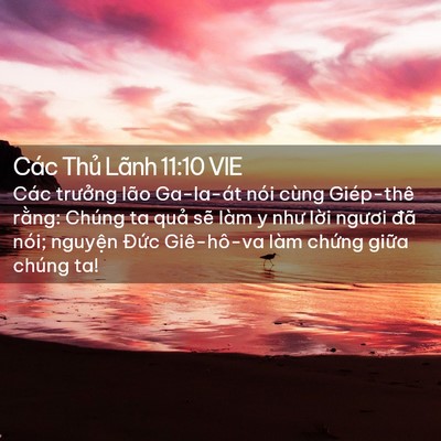 Picture 02 - Các Thủ Lãnh 11:10 VIE - Các trưởng lão Ga-la-át nói cùng - Bible Verse Picture
