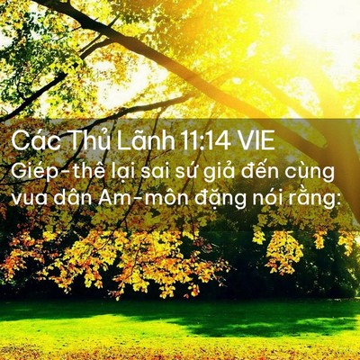 Picture 02 - Các Thủ Lãnh 11:14 VIE - Giép-thê lại sai sứ giả đến cùng vua - Bible Verse Picture