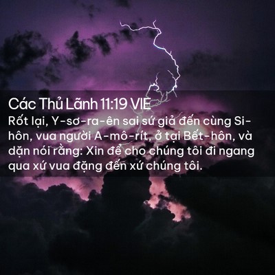 Picture 02 - Các Thủ Lãnh 11:19 VIE - Rốt lại, Y-sơ-ra-ên sai sứ giả đến - Bible Verse Picture