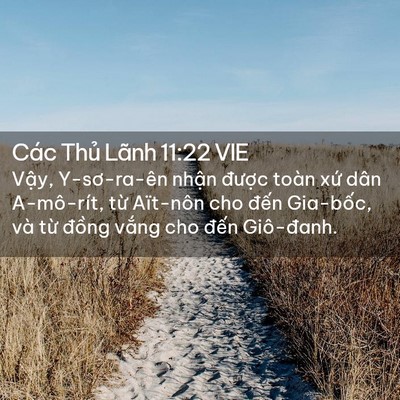 Picture 02 - Các Thủ Lãnh 11:22 VIE - Vậy, Y-sơ-ra-ên nhận được toàn xứ - Bible Verse Picture