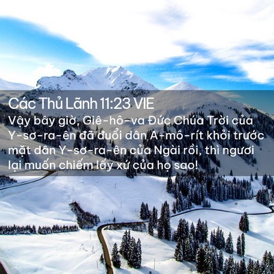 Picture 02 - Các Thủ Lãnh 11:23 VIE - Vậy bây giờ, Giê-hô-va Đức Chúa Trời - Bible Verse Picture