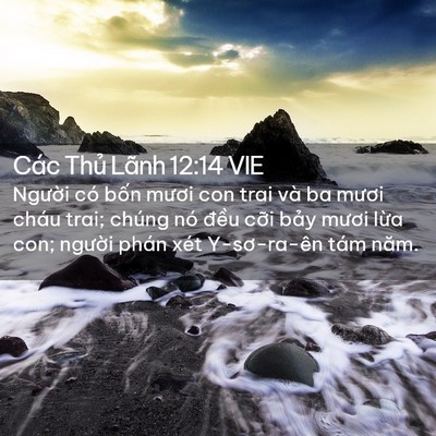 Picture 02 - Các Thủ Lãnh 12:14 VIE - Người có bốn mươi con trai và ba mươi - Bible Verse Picture