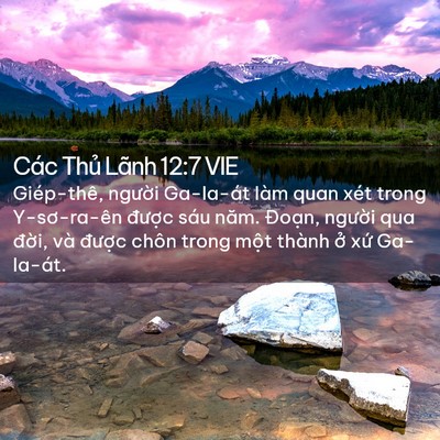 Picture 02 - Các Thủ Lãnh 12:7 VIE - Giép-thê, người Ga-la-át làm quan xét - Bible Verse Picture