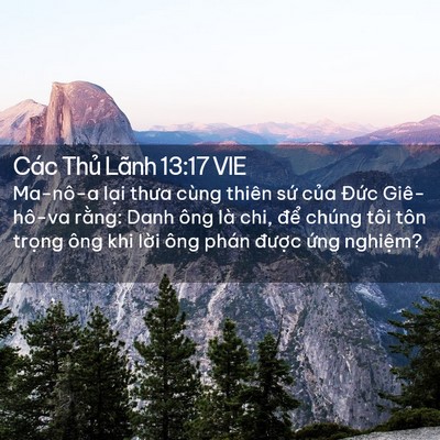 Picture 02 - Các Thủ Lãnh 13:17 VIE - Ma-nô-a lại thưa cùng thiên sứ của - Bible Verse Picture