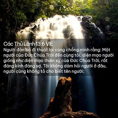 Picture 02 - Các Thủ Lãnh 13:6 VIE - Người đàn bà đi thuật lại cùng - Bible Verse Picture