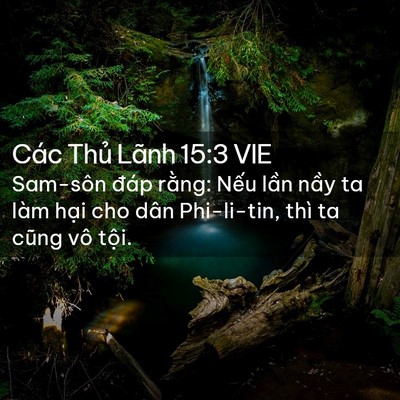 Picture 02 - Các Thủ Lãnh 15:3 VIE - Sam-sôn đáp rằng: Nếu lần nầy ta làm - Bible Verse Picture