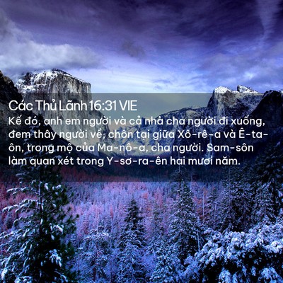 Picture 02 - Các Thủ Lãnh 16:31 VIE - Kế đó, anh em người và cả nhà cha - Bible Verse Picture