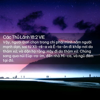Picture 02 - Các Thủ Lãnh 18:2 VIE - Vậy, người Đan chọn trong chi phái mình - Bible Verse Picture