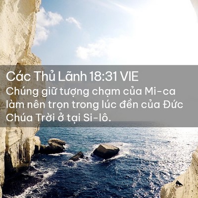 Picture 02 - Các Thủ Lãnh 18:31 VIE - Chúng giữ tượng chạm của Mi-ca làm - Bible Verse Picture