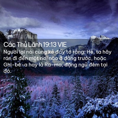 Picture 02 - Các Thủ Lãnh 19:13 VIE - Người lại nói cùng kẻ đầy tớ - Bible Verse Picture