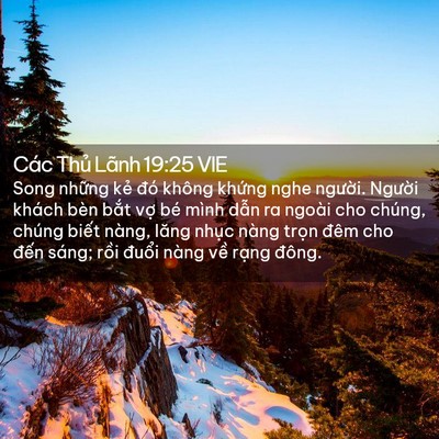 Picture 02 - Các Thủ Lãnh 19:25 VIE - Song những kẻ đó không khứng nghe - Bible Verse Picture