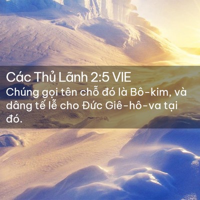 Picture 02 - Các Thủ Lãnh 2:5 VIE - Chúng gọi tên chỗ đó là Bô-kim, và - Bible Verse Picture