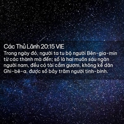 Picture 02 - Các Thủ Lãnh 20:15 VIE - Trong ngày đó, người ta tu bộ người - Bible Verse Picture