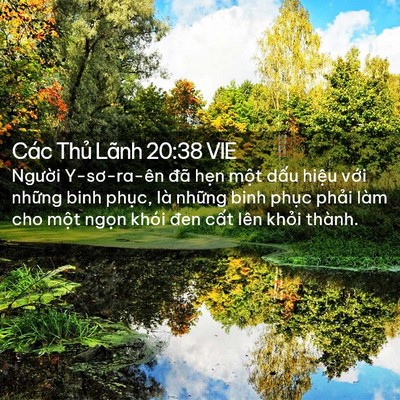 Picture 02 - Các Thủ Lãnh 20:38 VIE - Người Y-sơ-ra-ên đã hẹn một dấu - Bible Verse Picture