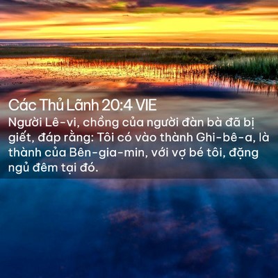 Picture 02 - Các Thủ Lãnh 20:4 VIE - Người Lê-vi, chồng của người đàn bà - Bible Verse Picture