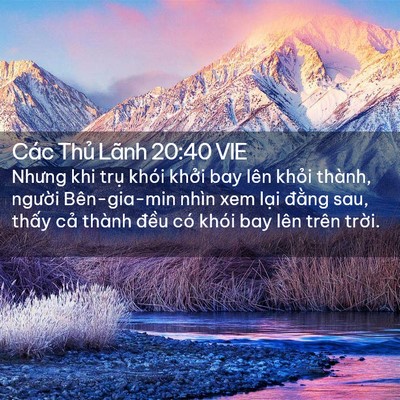 Picture 02 - Các Thủ Lãnh 20:40 VIE - Nhưng khi trụ khói khởi bay lên khỏi - Bible Verse Picture