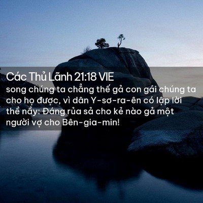 Picture 02 - Các Thủ Lãnh 21:18 VIE - song chúng ta chẳng thế gả con gái chúng - Bible Verse Picture