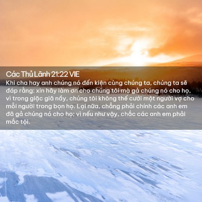 Picture 02 - Các Thủ Lãnh 21:22 VIE - Khi cha hay anh chúng nó đến kiện cùng - Bible Verse Picture