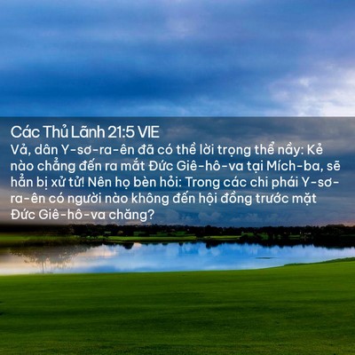 Picture 02 - Các Thủ Lãnh 21:5 VIE - Vả, dân Y-sơ-ra-ên đã có thề lời - Bible Verse Picture
