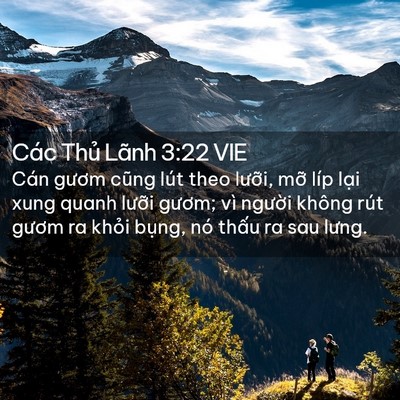 Picture 02 - Các Thủ Lãnh 3:22 VIE - Cán gươm cũng lút theo lưỡi, mỡ líp - Bible Verse Picture