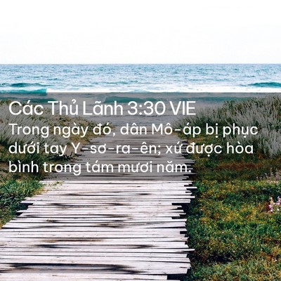 Picture 02 - Các Thủ Lãnh 3:30 VIE - Trong ngày đó, dân Mô-áp bị phục - Bible Verse Picture