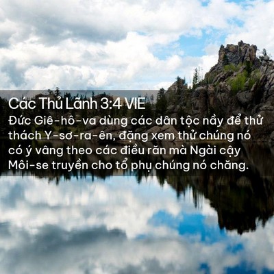 Picture 02 - Các Thủ Lãnh 3:4 VIE - Đức Giê-hô-va dùng các dân tộc nầy - Bible Verse Picture