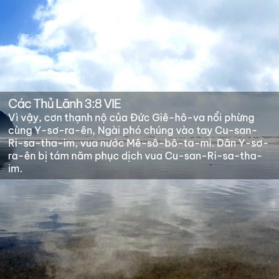 Picture 02 - Các Thủ Lãnh 3:8 VIE - Vì vậy, cơn thạnh nộ của Đức - Bible Verse Picture