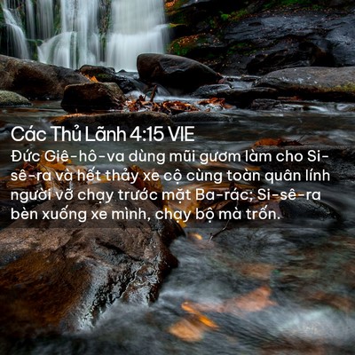 Picture 02 - Các Thủ Lãnh 4:15 VIE - Đức Giê-hô-va dùng mũi gươm làm cho - Bible Verse Picture