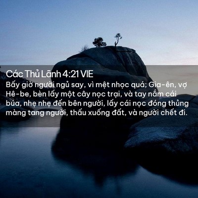 Picture 02 - Các Thủ Lãnh 4:21 VIE - Bấy giờ người ngủ say, vì mệt nhọc - Bible Verse Picture