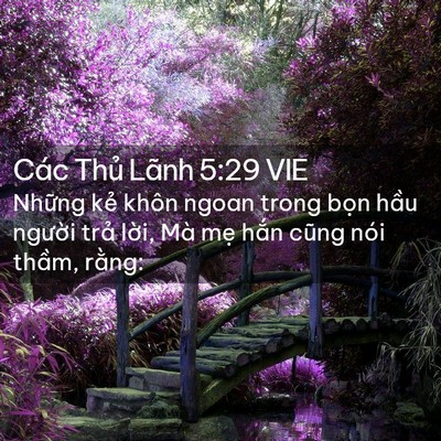 Picture 02 - Các Thủ Lãnh 5:29 VIE - Những kẻ khôn ngoan trong bọn hầu - Bible Verse Picture