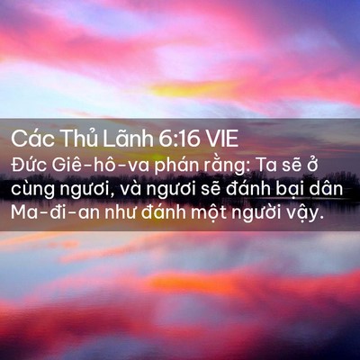 Picture 02 - Các Thủ Lãnh 6:16 VIE - Đức Giê-hô-va phán rằng: Ta sẽ ở - Bible Verse Picture