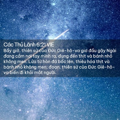 Picture 02 - Các Thủ Lãnh 6:21 VIE - Bấy giờ, thiên sứ của Đức Giê-hô-va - Bible Verse Picture