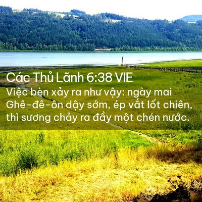 Picture 02 - Các Thủ Lãnh 6:38 VIE - Việc bèn xảy ra như vậy: ngày mai - Bible Verse Picture