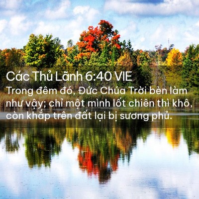 Picture 02 - Các Thủ Lãnh 6:40 VIE - Trong đêm đó, Đức Chúa Trời bèn làm - Bible Verse Picture