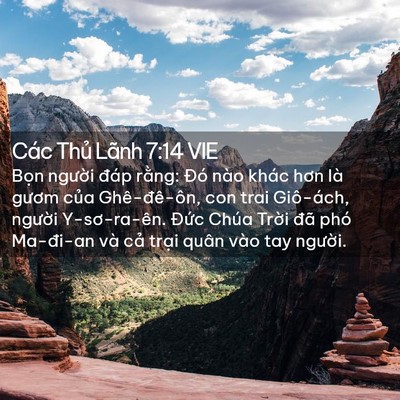 Picture 02 - Các Thủ Lãnh 7:14 VIE - Bọn người đáp rằng: Đó nào khác hơn - Bible Verse Picture