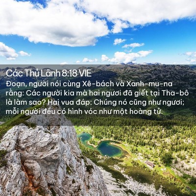 Picture 02 - Các Thủ Lãnh 8:18 VIE - Đoạn, người nói cùng Xê-bách và - Bible Verse Picture