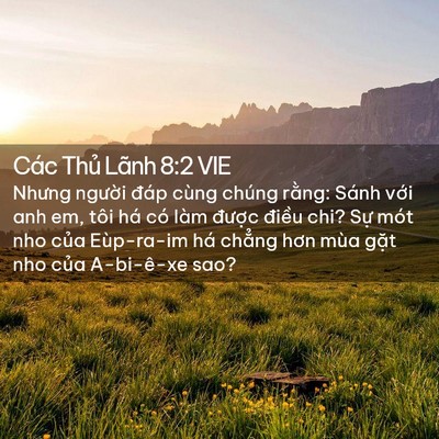 Picture 02 - Các Thủ Lãnh 8:2 VIE - Nhưng người đáp cùng chúng rằng: Sánh - Bible Verse Picture