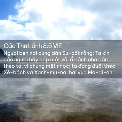 Picture 02 - Các Thủ Lãnh 8:5 VIE - Người bèn nói cùng dân Su-cốt rằng: Ta - Bible Verse Picture