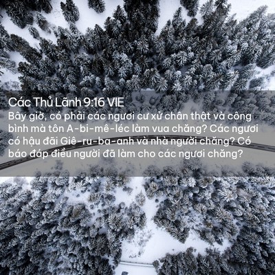 Picture 02 - Các Thủ Lãnh 9:16 VIE - Bây giờ, có phải các ngươi cư xử - Bible Verse Picture