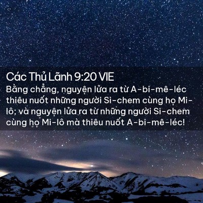 Picture 02 - Các Thủ Lãnh 9:20 VIE - Bằng chẳng, nguyện lửa ra từ - Bible Verse Picture