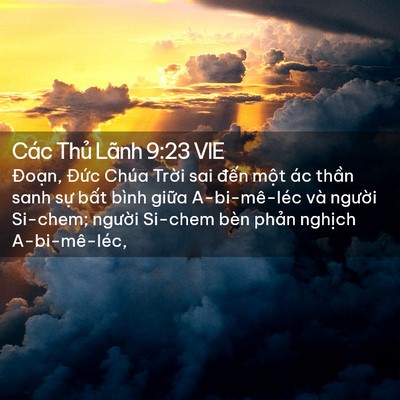 Picture 02 - Các Thủ Lãnh 9:23 VIE - Đoạn, Đức Chúa Trời sai đến một ác - Bible Verse Picture