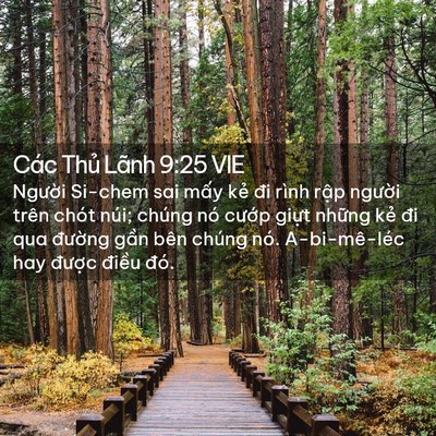 Picture 02 - Các Thủ Lãnh 9:25 VIE - Người Si-chem sai mấy kẻ đi rình rập - Bible Verse Picture