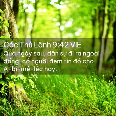 Picture 02 - Các Thủ Lãnh 9:42 VIE - Qua ngày sau, dân sự đi ra ngoài đồng, - Bible Verse Picture