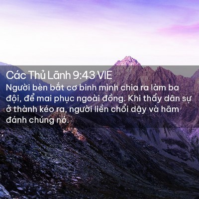 Picture 02 - Các Thủ Lãnh 9:43 VIE - Người bèn bắt cơ binh mình chia ra làm - Bible Verse Picture